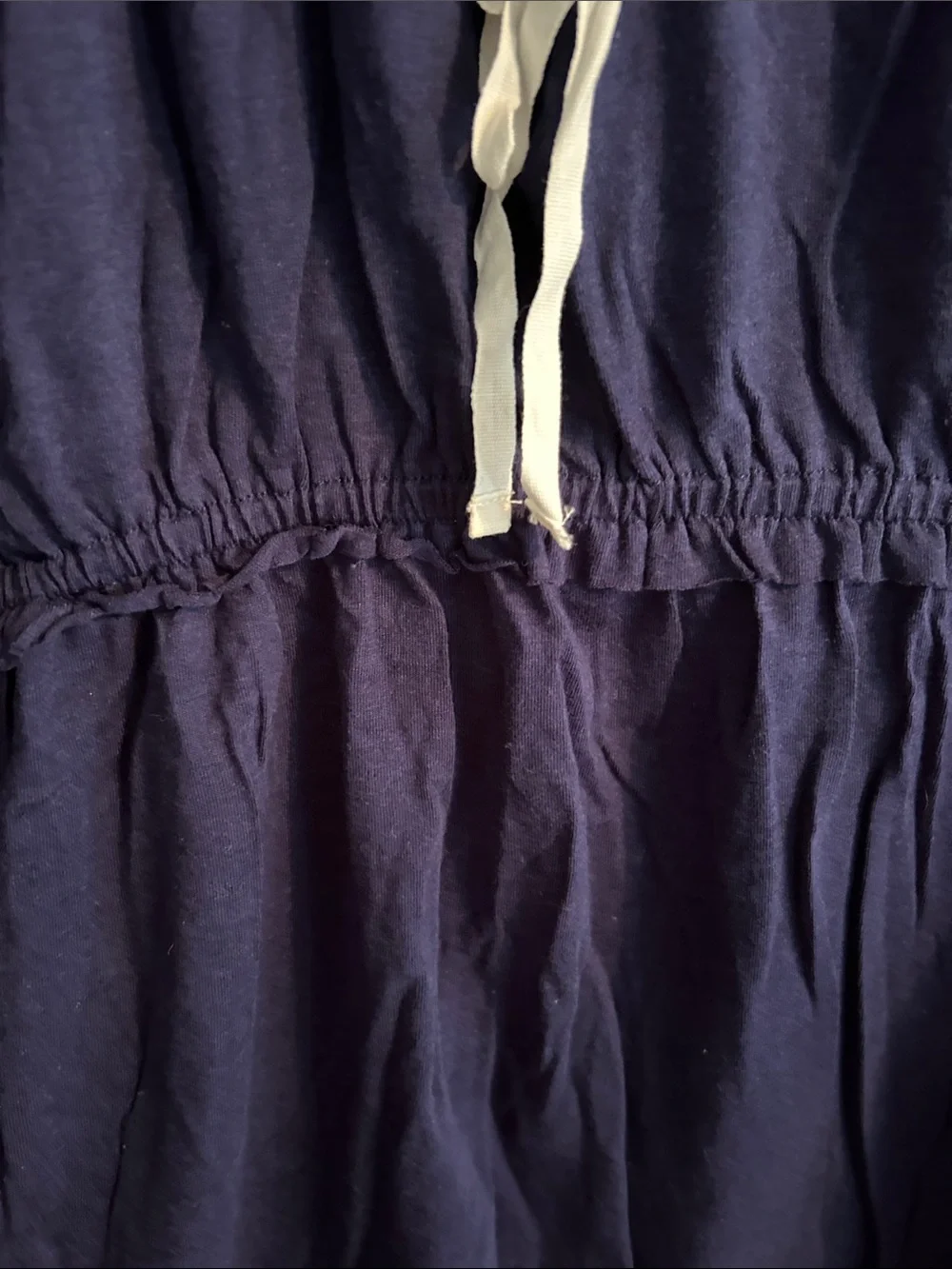 Tommy Hilfiger Navy Top and White Floral Pajama Pants Set